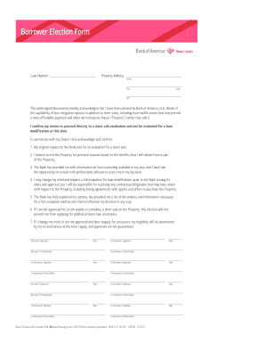 Borrower Election Form