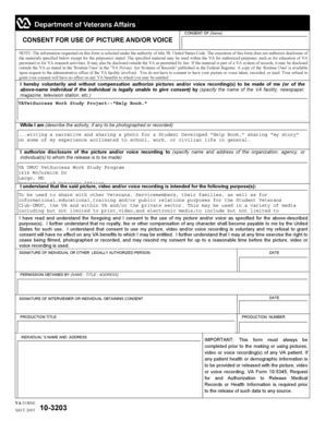 VA Consent for Use of Picture and Voice