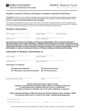 Student Consent to Release Information