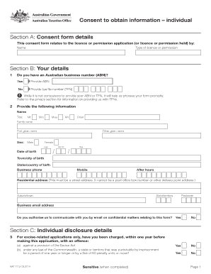 Australian Taxation Office Consent Form