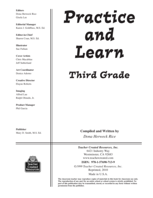 Third Grade Practice and Learn Grammar Workbook