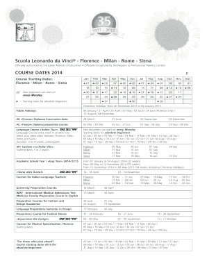 Italian Language Course Application