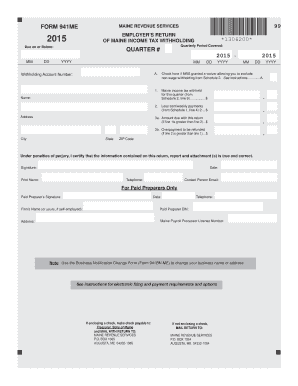 Maine Form 941ME Employer's Return