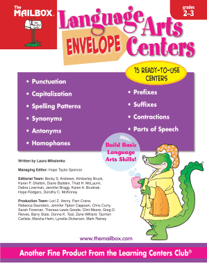 Grades 2–3 Language Arts Centers
