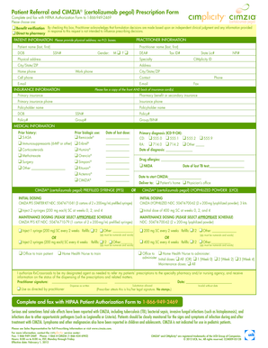 Patient Referral and CIMZIA Prescription Form