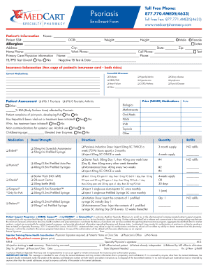 Psoriasis Treatment Enrollment Form