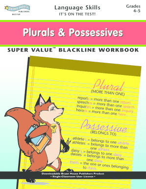 Plurals & Possessives Workbook