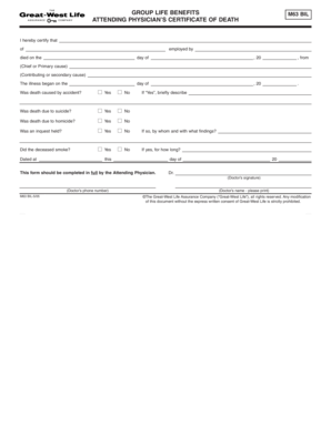 Attending Physician's Certificate of Death