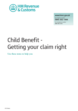UK Child Benefit Claim Form