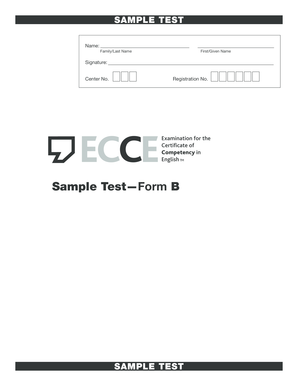 Sample Test Form B