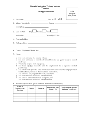 Job Application Form