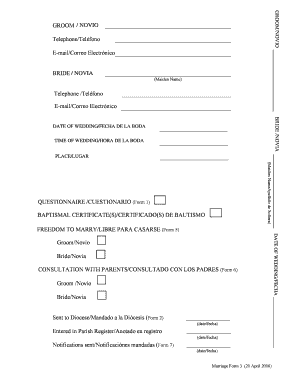 Catholic Marriage Prep Questionnaire