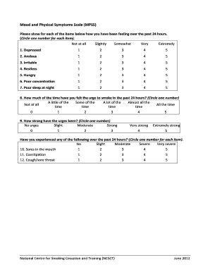 Mood and Physical Symptoms Scale (MPSS)