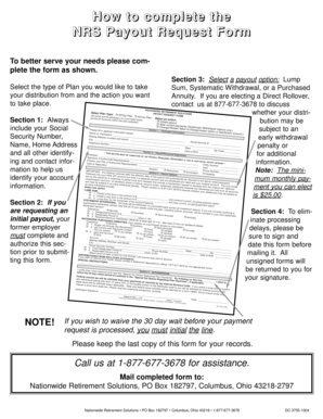 Nationwide Retirement Solutions Payout Request Form