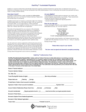 KwikPay Authorization Form