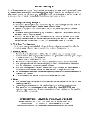 Resume Tailoring Guide
