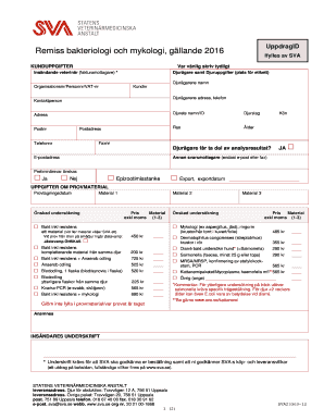 Swedish Veterinary Diagnostic Form