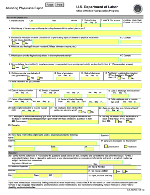 Attending Physician's Report