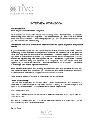 Interview Workbook for Medical Professionals