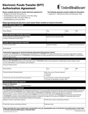 Electronic Funds Transfer Authorization Agreement