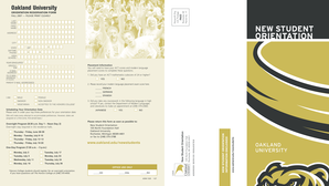 Oakland University Orientation Reservation Form