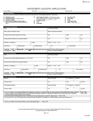 Investment Account Application