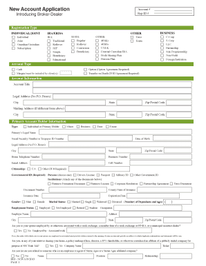 New Account Application Form