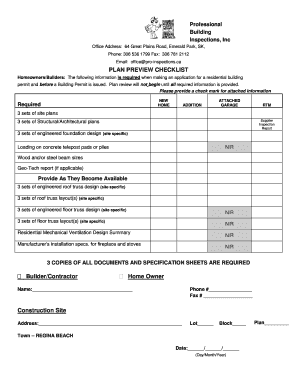 Residential Building Permit Application
