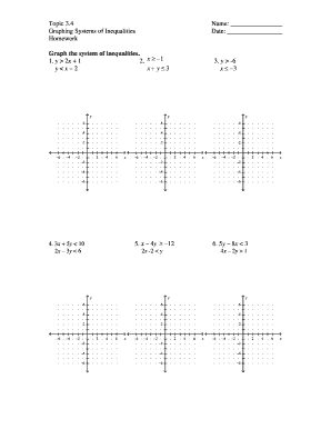 Graphing Systems of Inequalities Homework