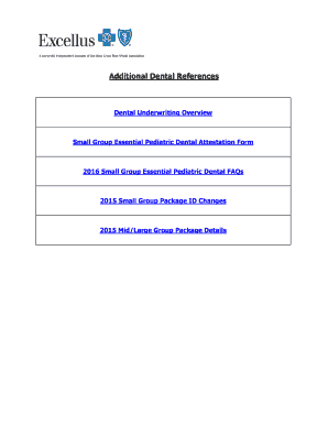 Small Group Essential Pediatric Dental Attestation Form