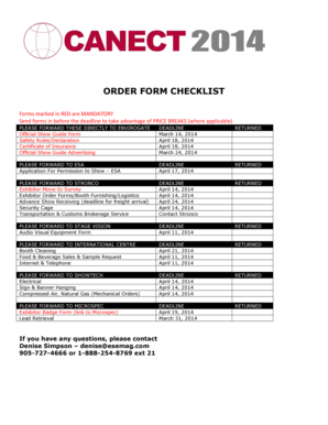 order form checklist
Fillable Online envirogate ORDER FORM CHECKLIST - Envirogate ... order form checklist
Fillable Online envirogate ORDER FORM CHECKLIST - Envirogate ...