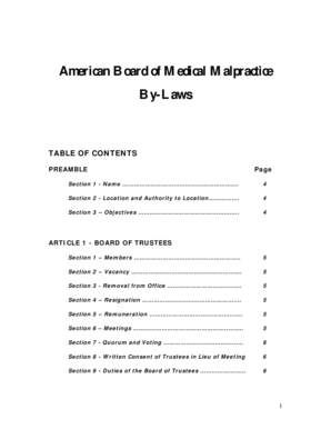 American Board of Medical Malpractice By-Laws - ablminc
