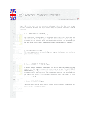 European Accident Statement Form