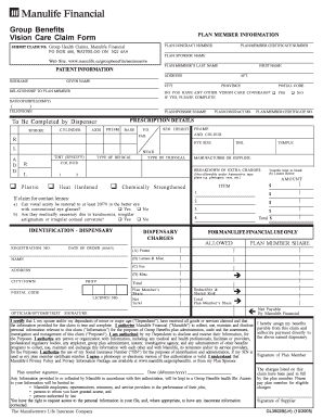 manulife claim form assignment of benefits