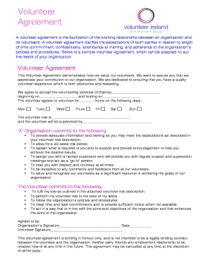 Volunteer Agreement