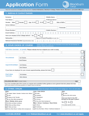 College Application Form