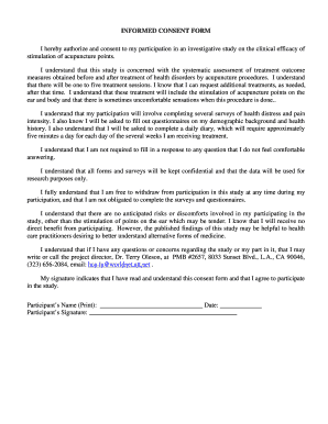 Informed Consent Form - Auriculotherapy.com