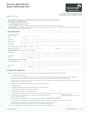 Suncorp WealthSmart Super Withdrawal Form