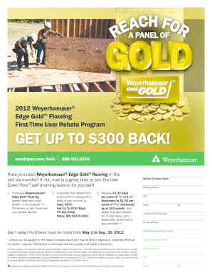 Weyerhaeuser Edge Gold Flooring Rebate Form