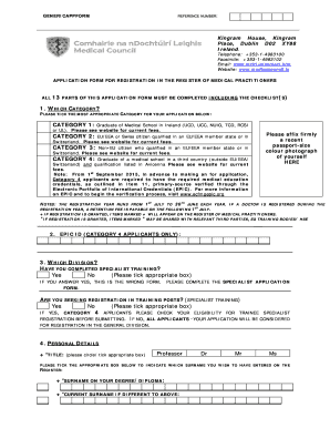 Medical Practitioner Registration Application Form