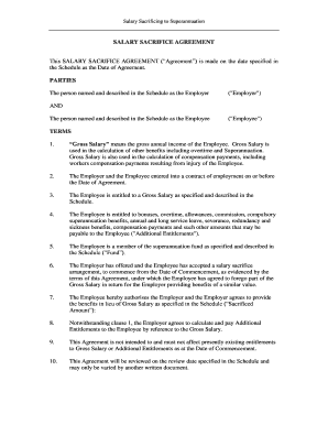 Salary Sacrifice Agreement