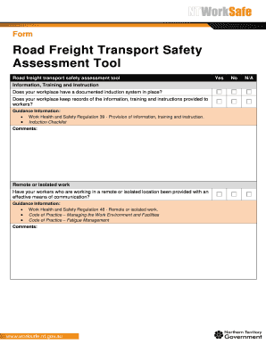 Road Freight Transport Safety Assessment Tool