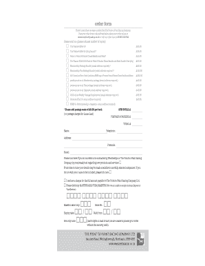 Point-to-Point Racing Order Form