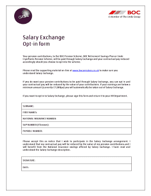 Salary Exchange Opt-in Form