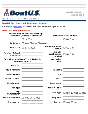 BoatUS Boat Finance Application