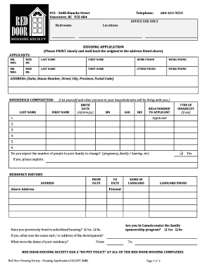 Red Door Housing Application