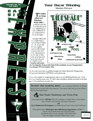 Rideshare Week Participation Form