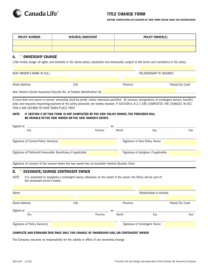 Title Change Form