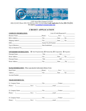 Credit Application Form