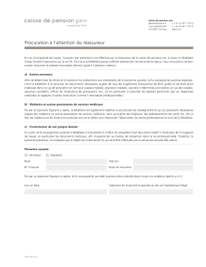 Procuration à l’attention du réassureur